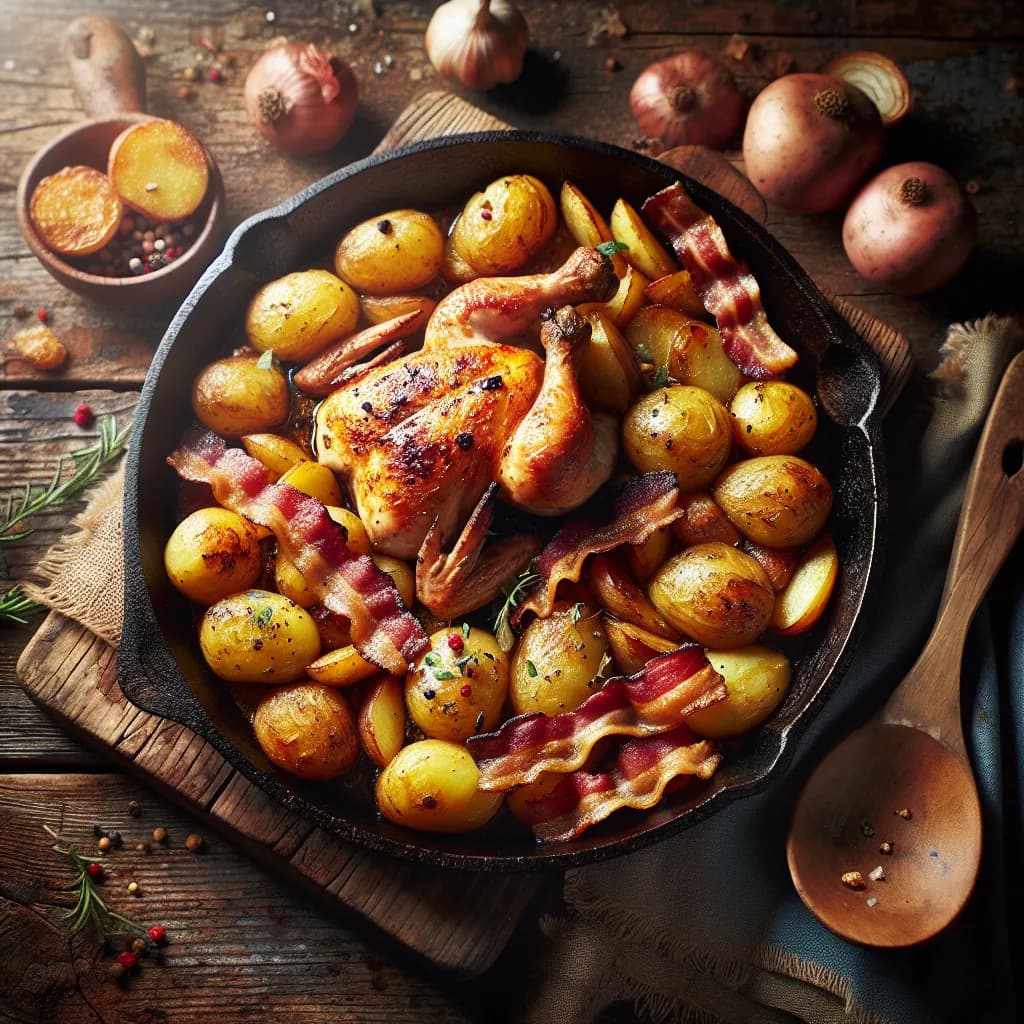 Chicken, Bacon, and Potato Skillet