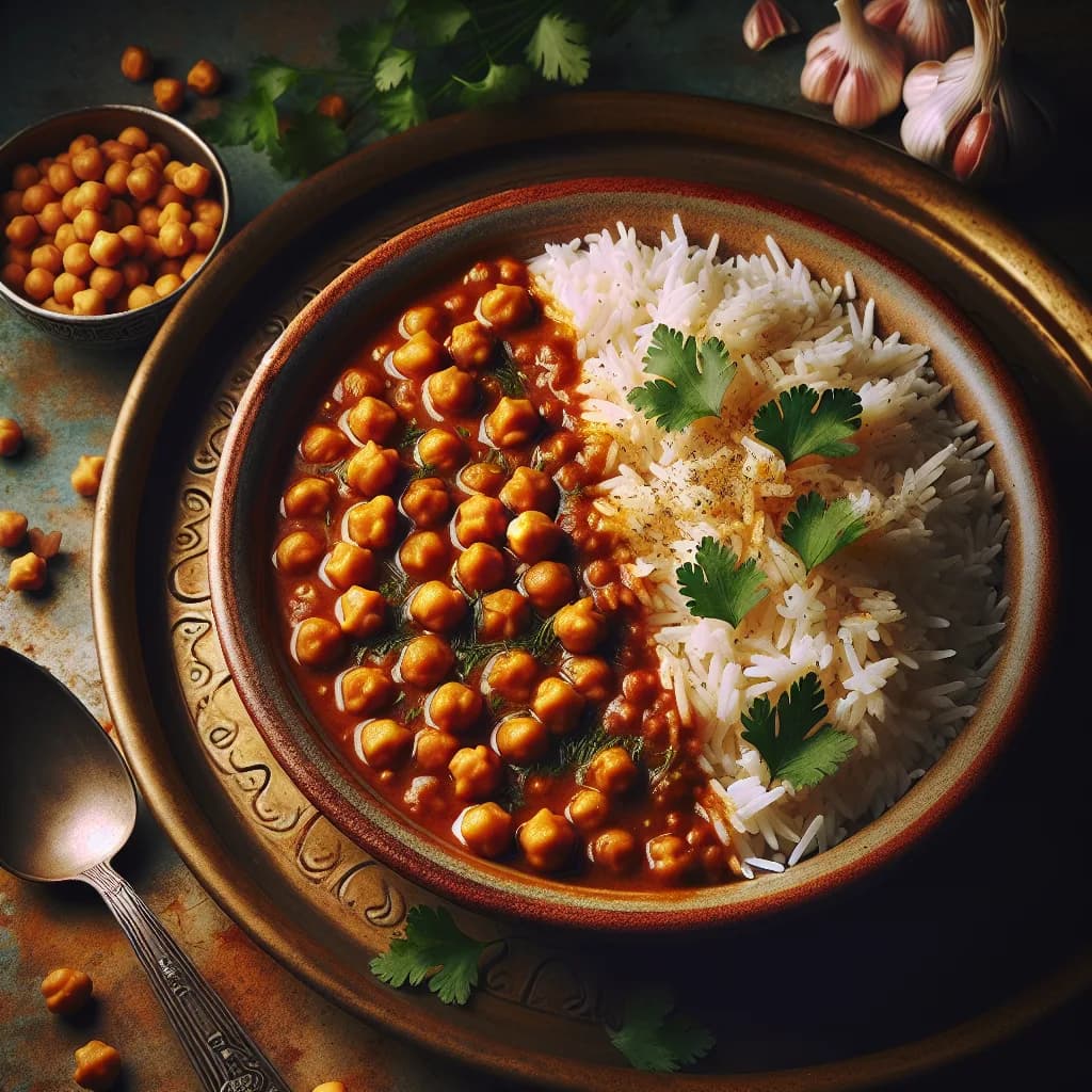 Chickpea Curry with Basmati Rice