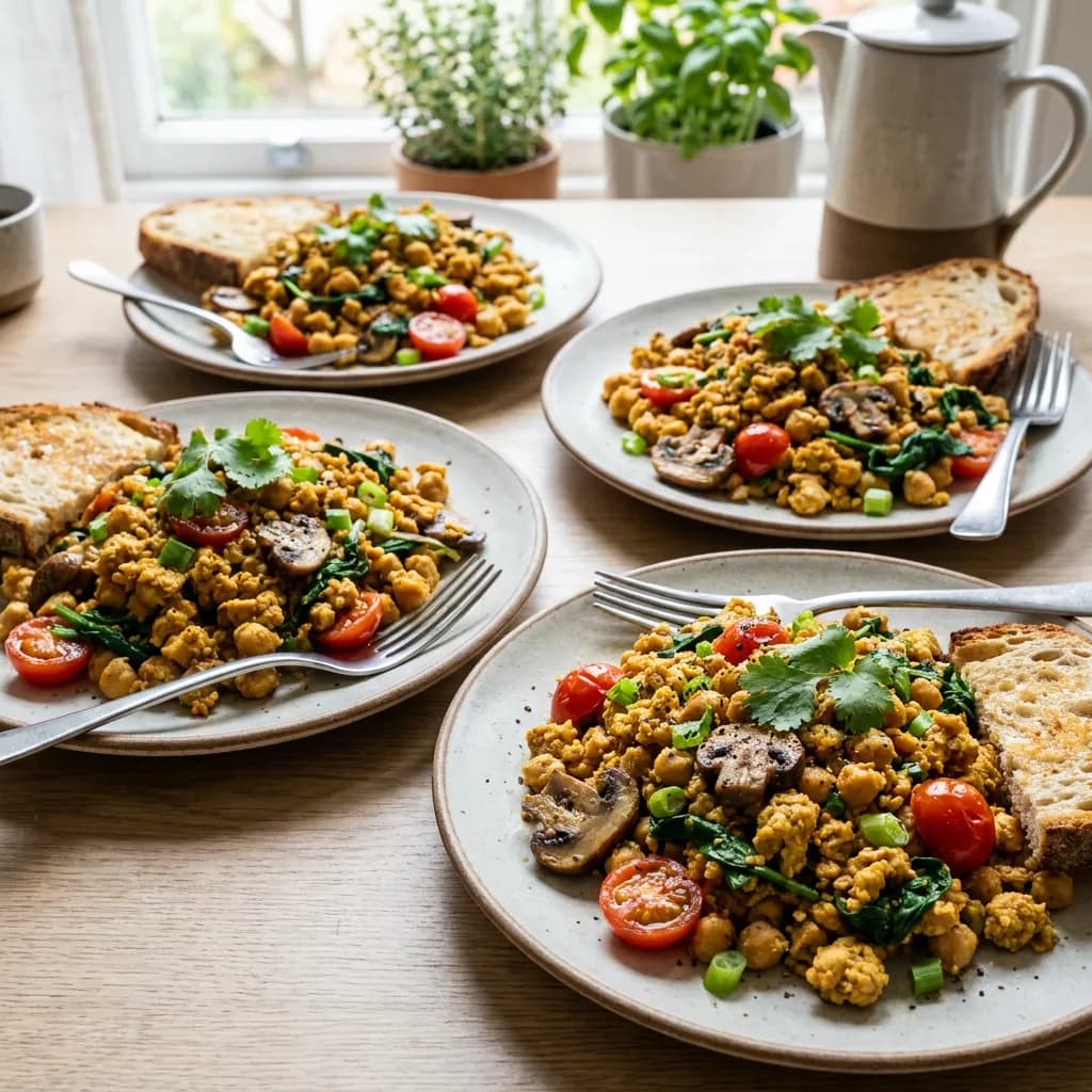 Chickpea Flour Vegetable Scramble