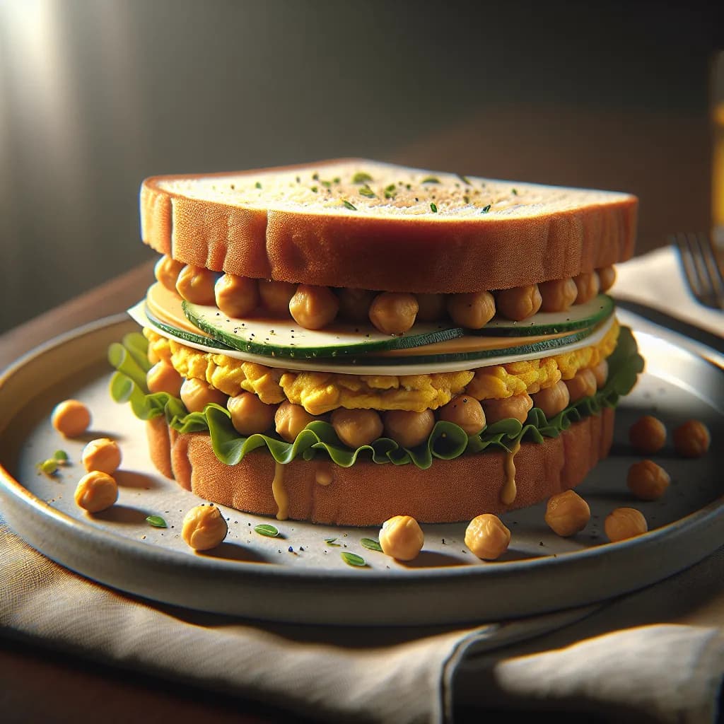Chickpea Omelet Sandwich