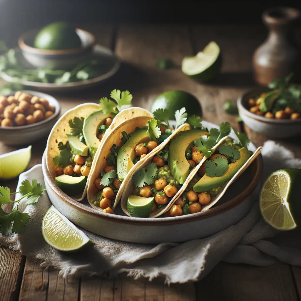 Chickpea and Avocado Tacos