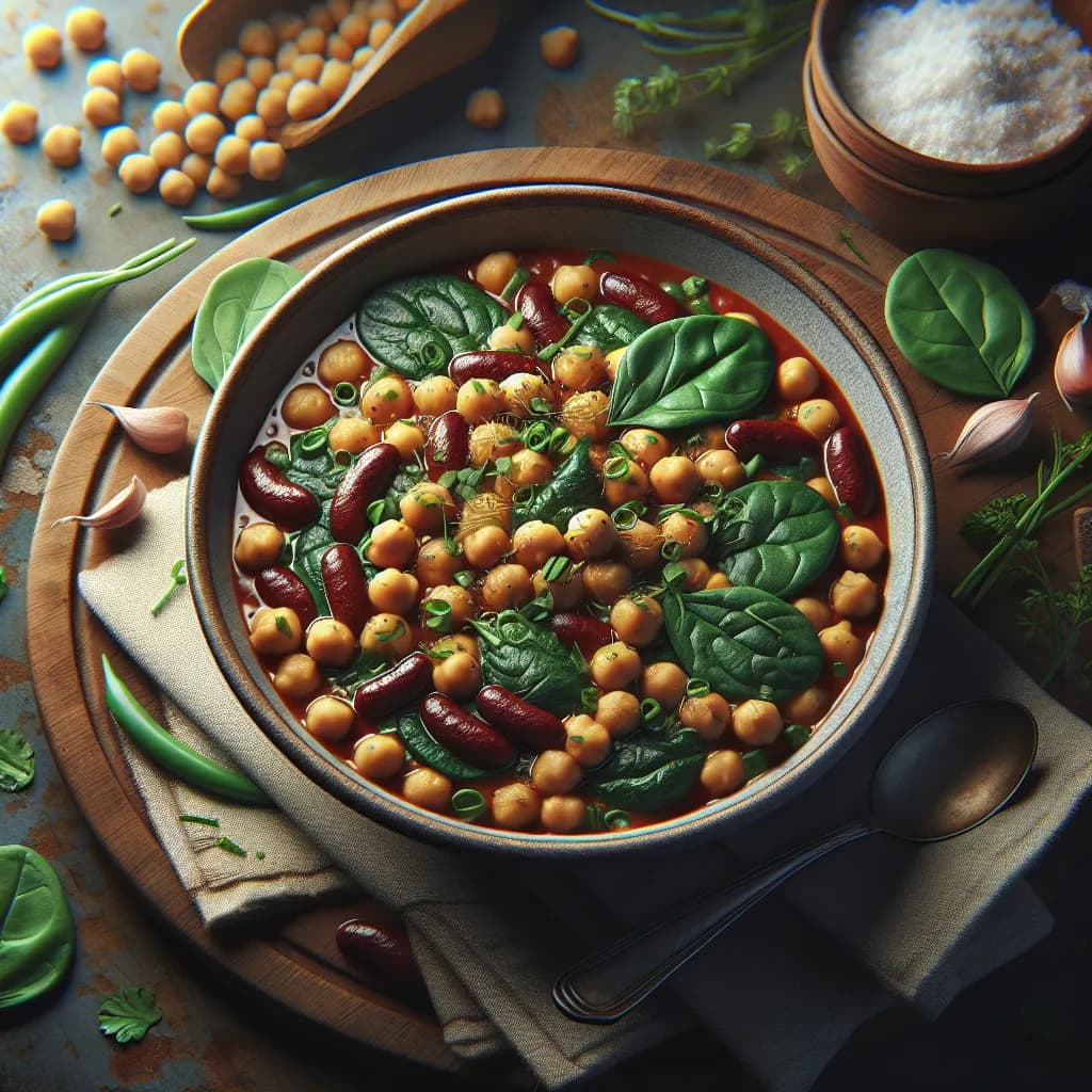 Chickpea and Kidney Bean Stew