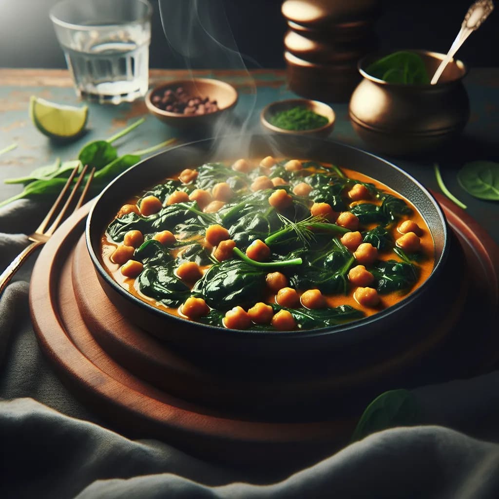 Chickpea and Spinach Curry