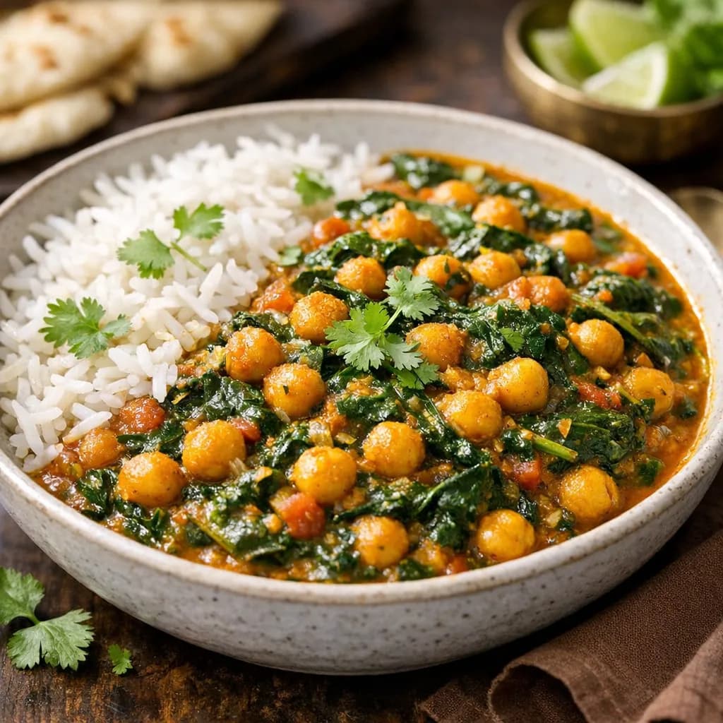 Chickpea and Spinach Curry