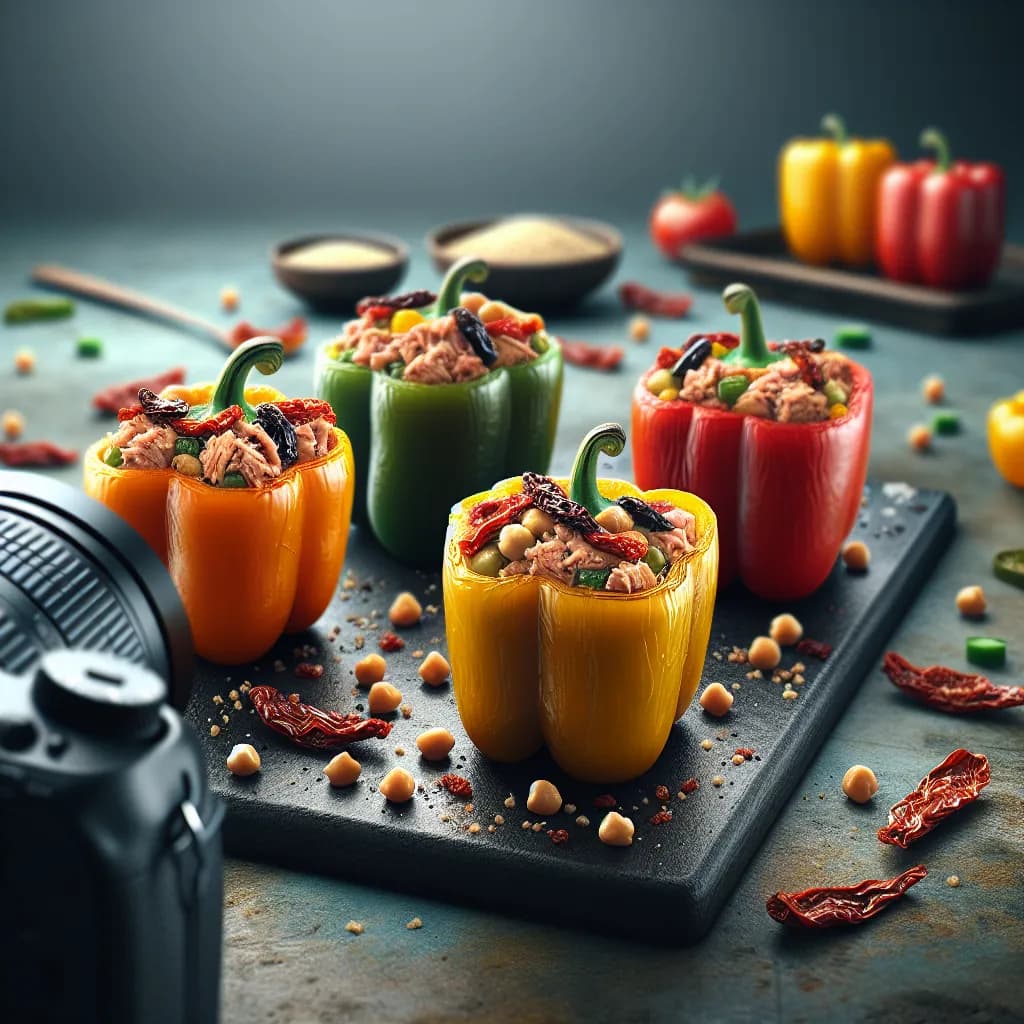 Chickpea and Tuna Stuffed Peppers
