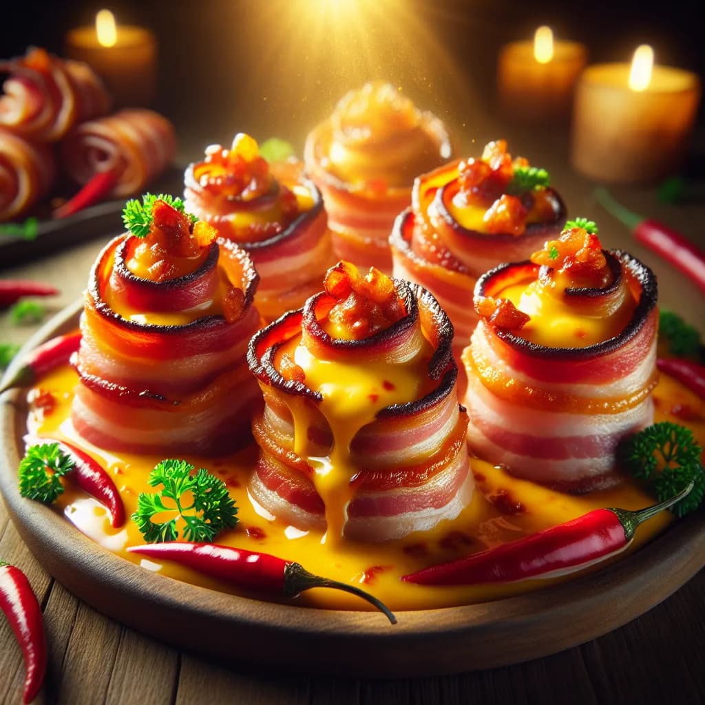 Chili Cheese Bacon Wraps