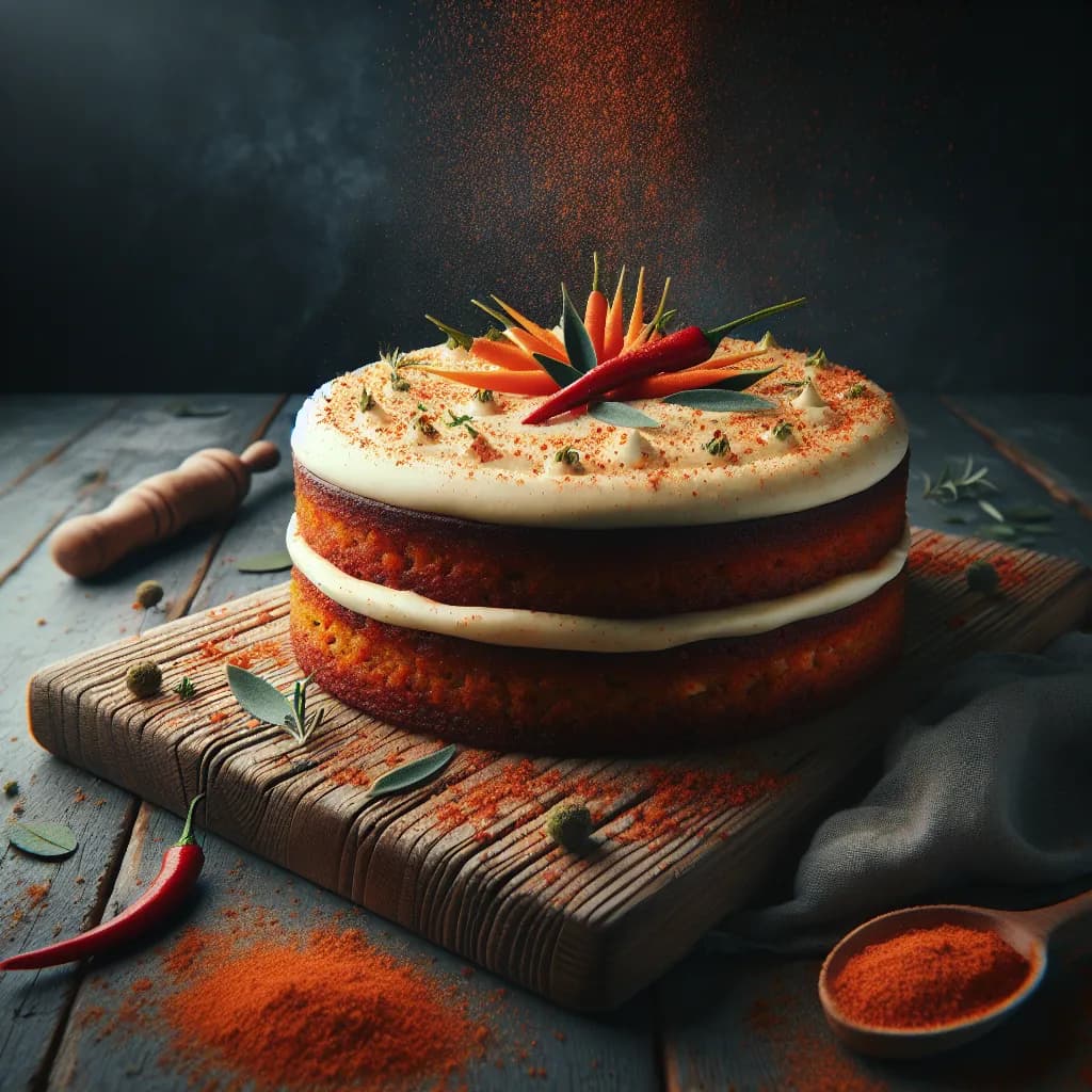 Chili Infused Vegan Carrot Cake