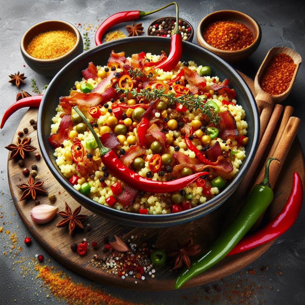 Chili-Bacon-Couscous-Füllung