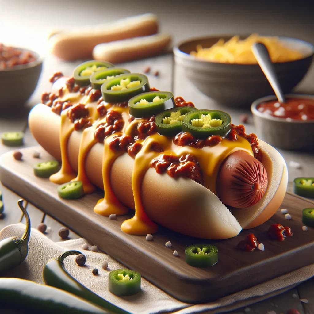 Chili-Käse Hotdogs