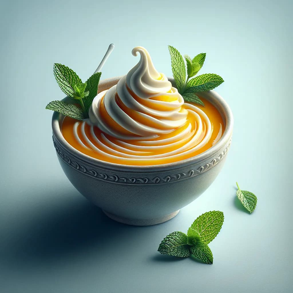 Chilled Mango Custard Soup