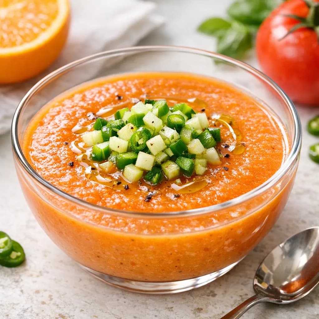 Chilled Orange & Tomato Gazpacho