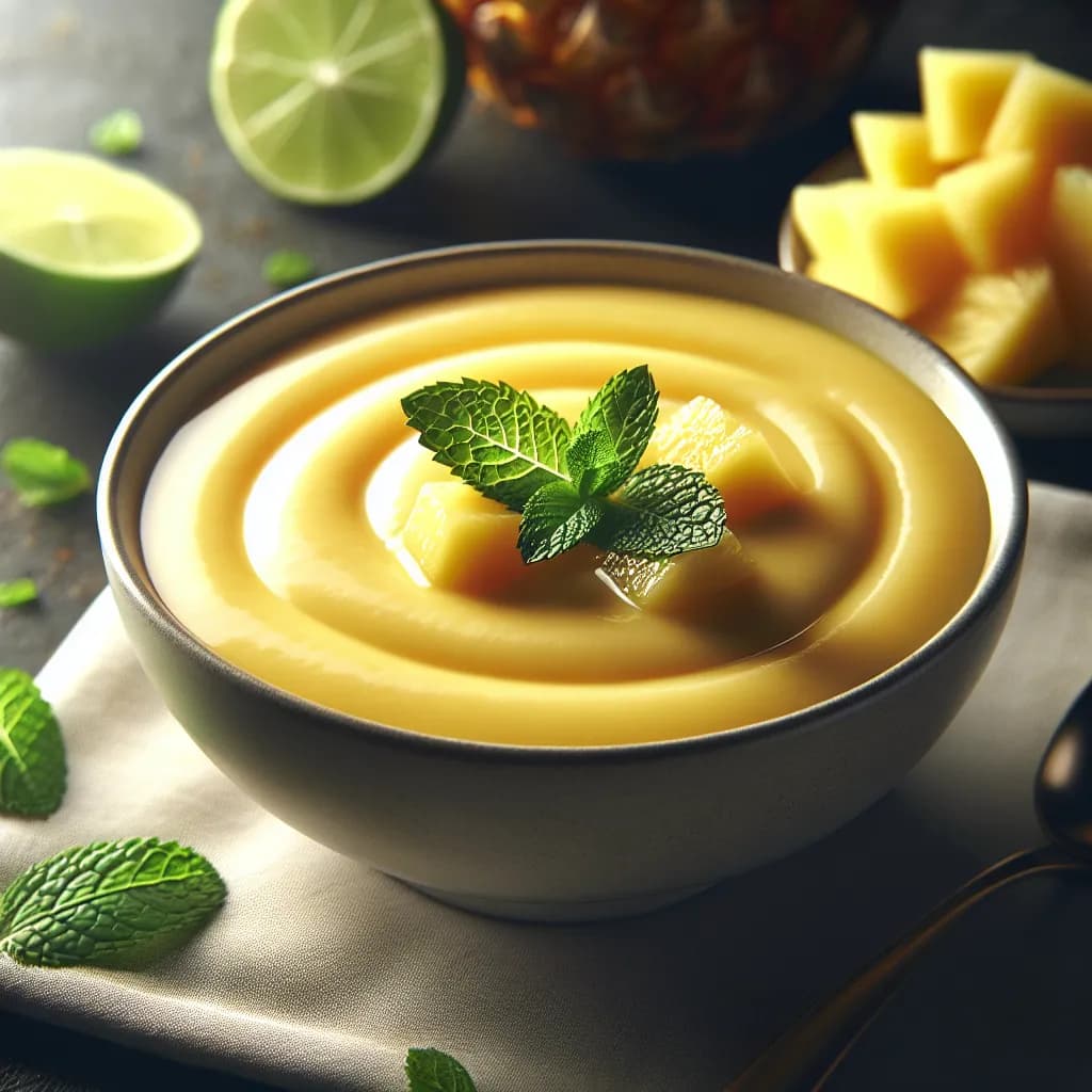 Chilled Pineapple Curd Soup