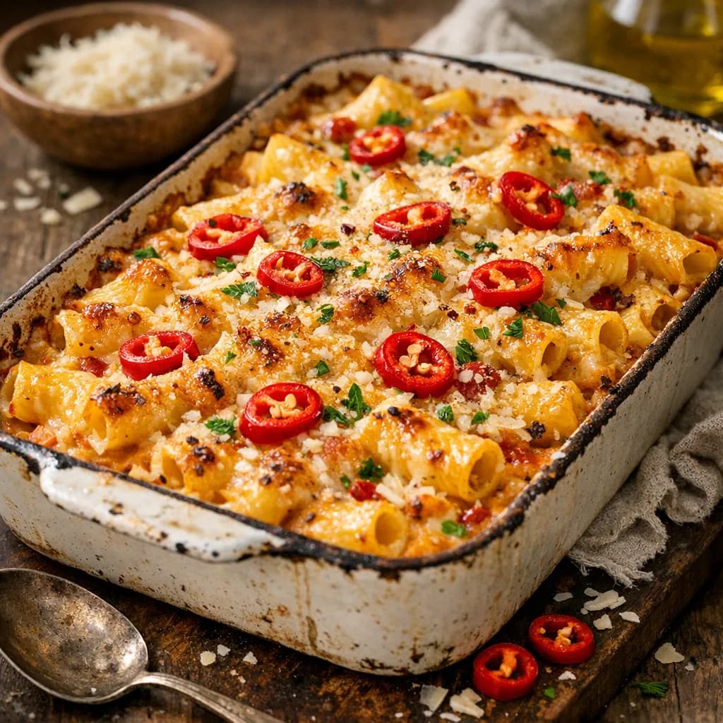 Chilli Butter Pasta Bake
