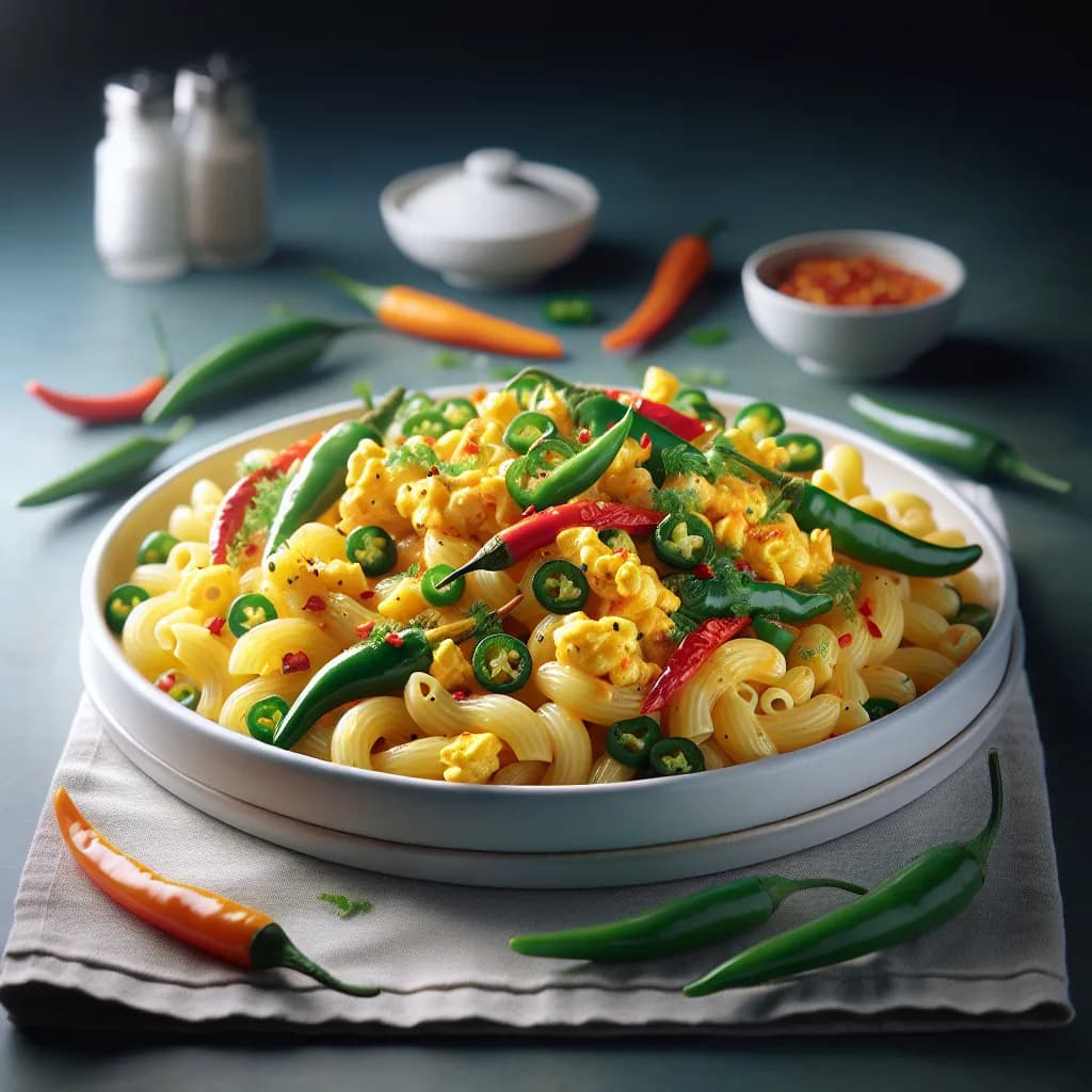 Chilli Egg Macaroni