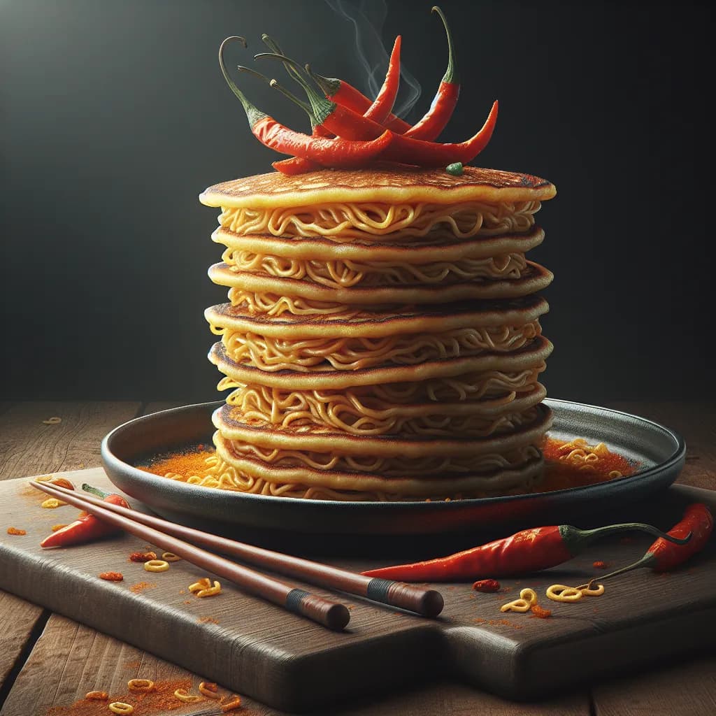 Chilli Maggi Pancakes