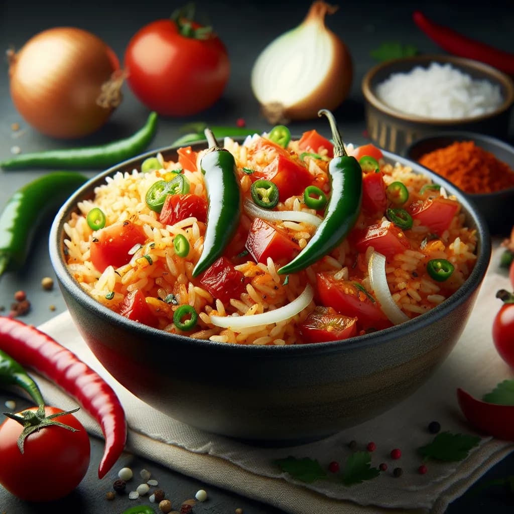 Chilli Tomato and Onion Rice