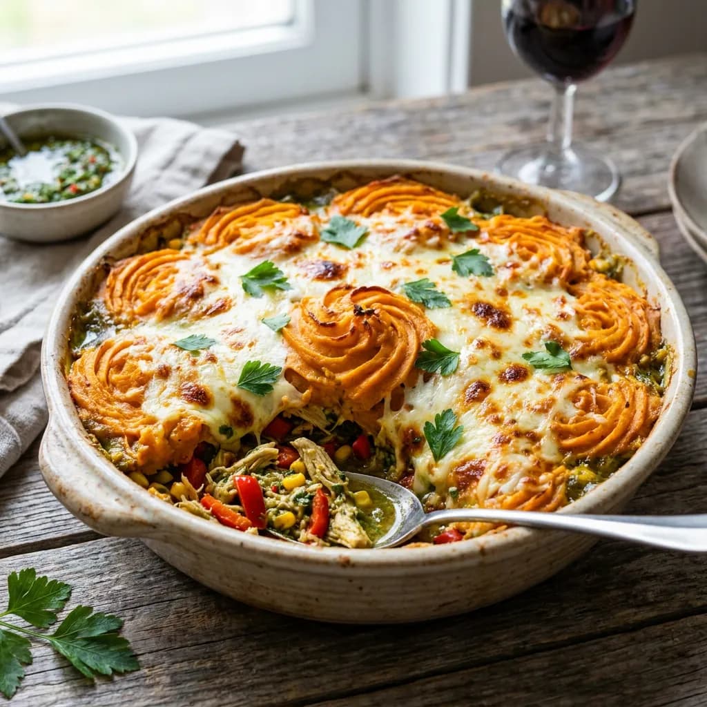 Chimichurri Chicken and Sweet Potato Gaucho Pie