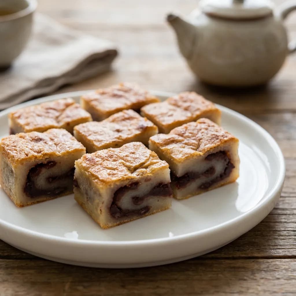 Chinese Red Bean Mochi Lazy Cake