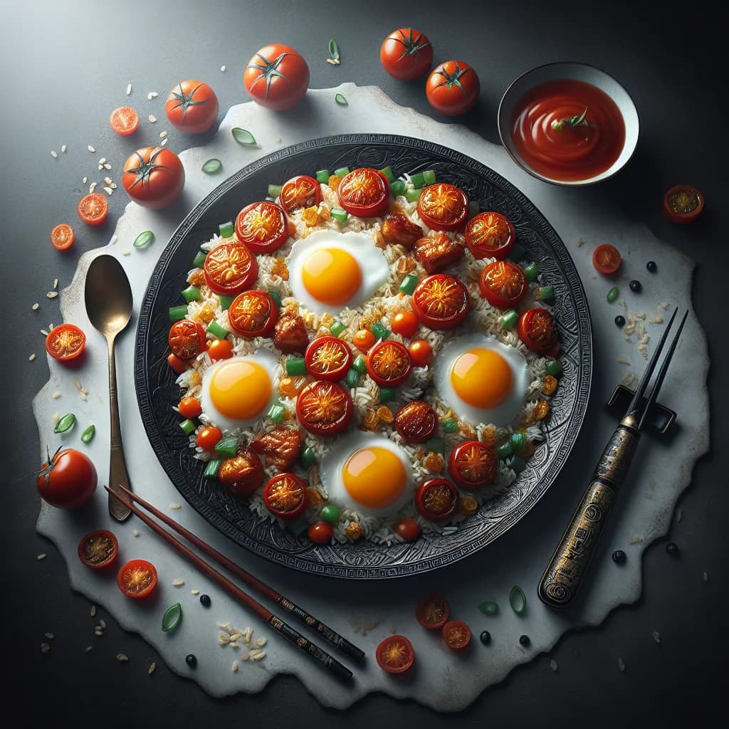 Chinese Tomato Egg Fried Rice