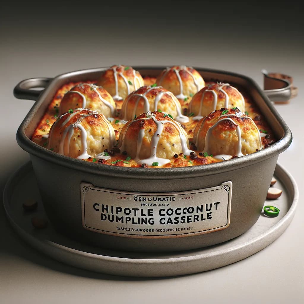 Chipotle Coconut Beef Dumpling Casserole