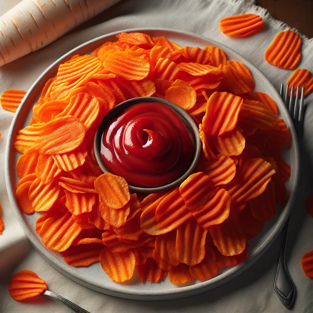 Chips de Carottes au Ketchup