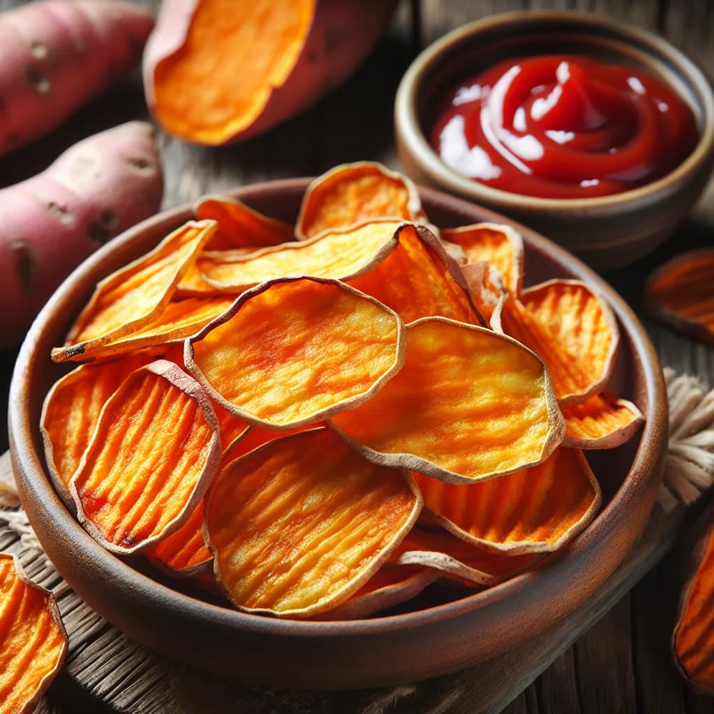 Chips de Patates Douces au Ketchup
