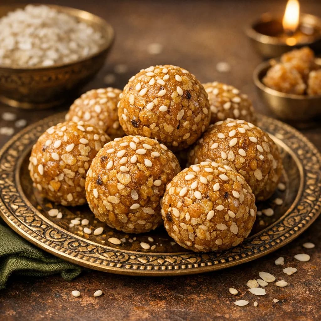 Chira Jaggery Ladoo