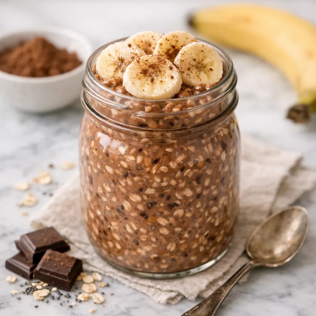 Chocolate Banana Overnight Oats