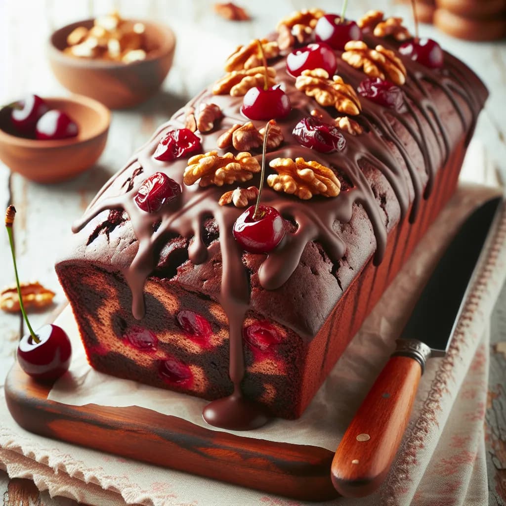 Chocolate Cherry Walnut Loaf