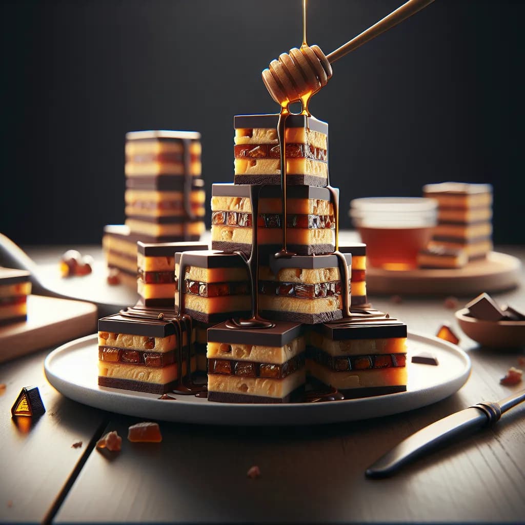 Chocolate Honey Biscuit Bars