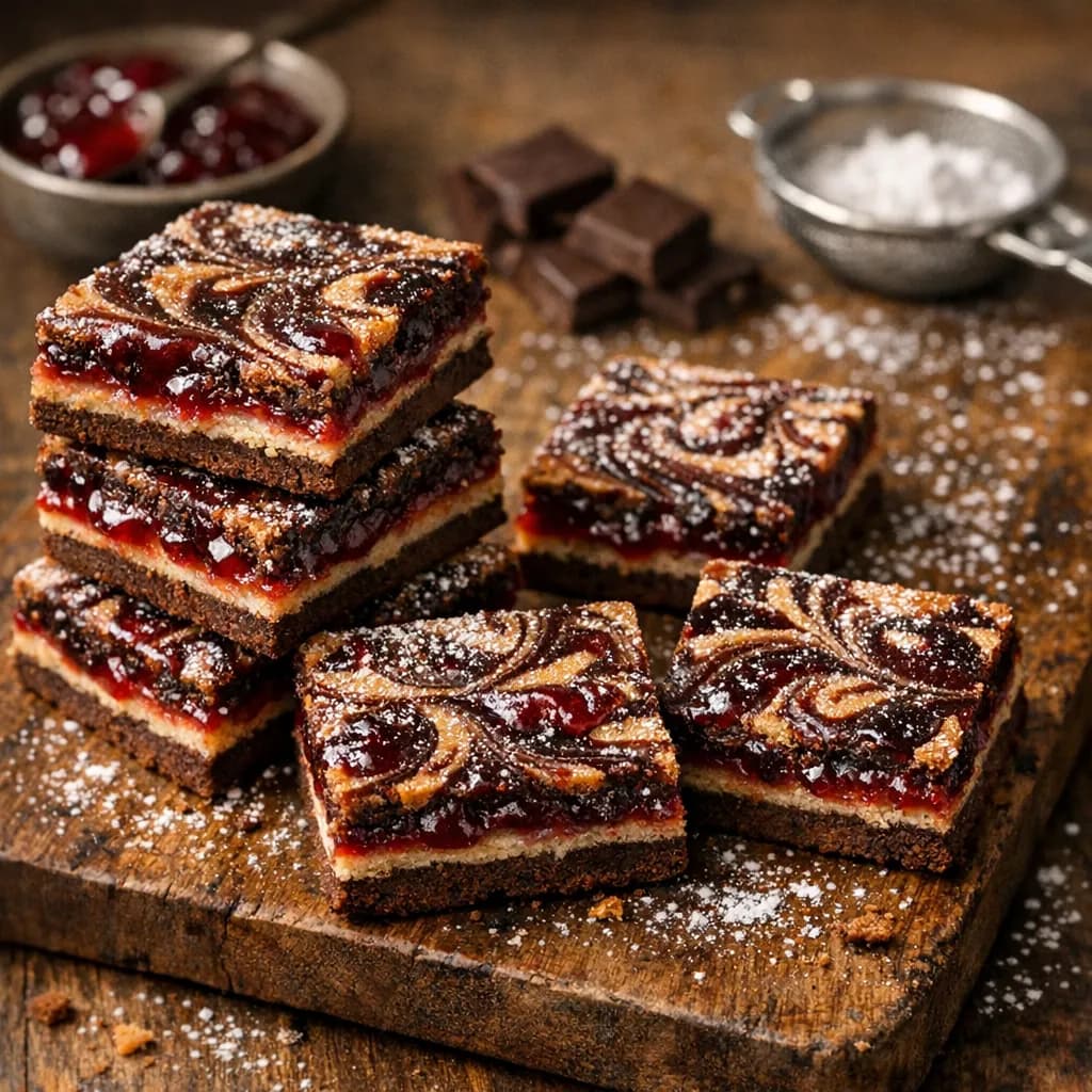 Chocolate Jam Pi Bars