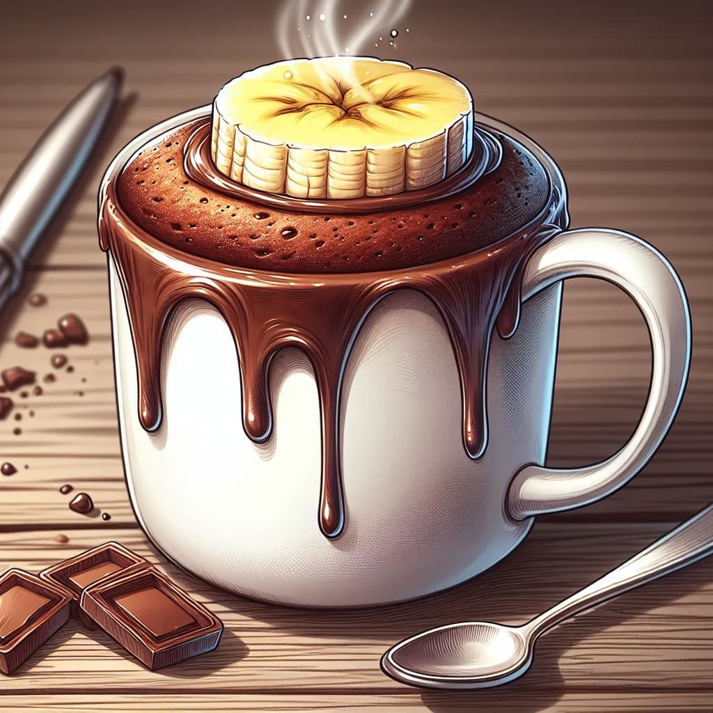 Chocolate Mug Cake with Banana