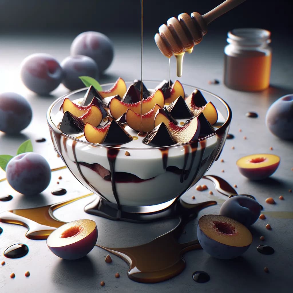 Chocolate Plum Yogurt Bowl