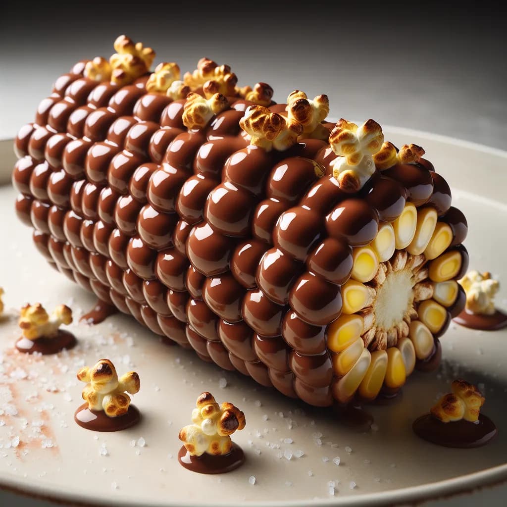 Chocolate Popcorn on the Cob