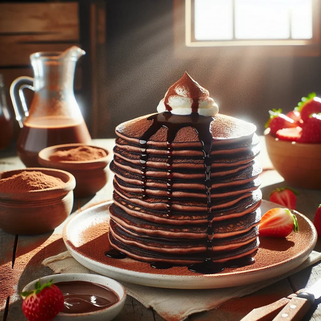 Chocolate Wheat Pancakes