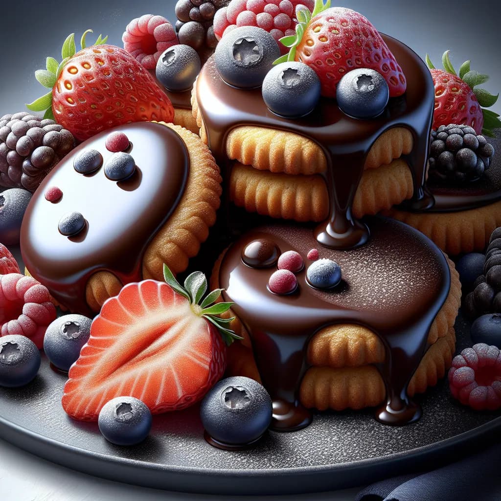Chocolate-Dipped Fruit Biscuits
