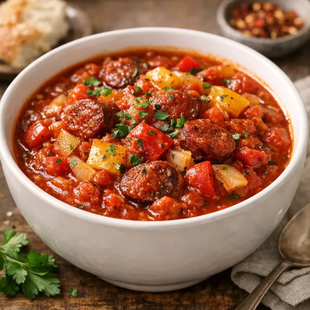 Chorizo Tomato Pepper Stew