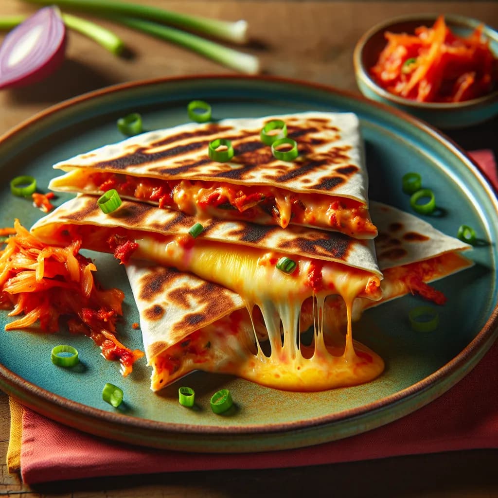 Chorizo and Kimchi Quesadillas