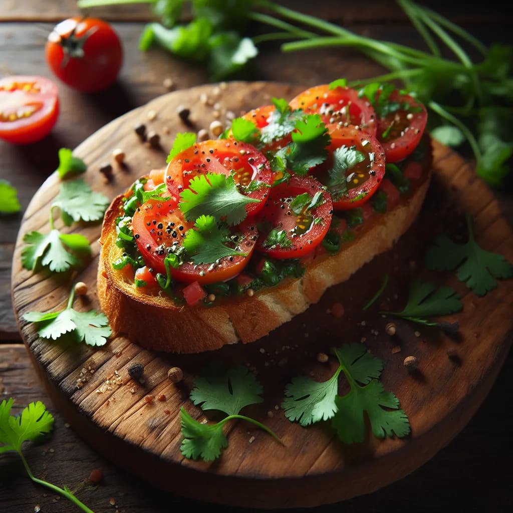 Cilantro Tomato Bruschetta