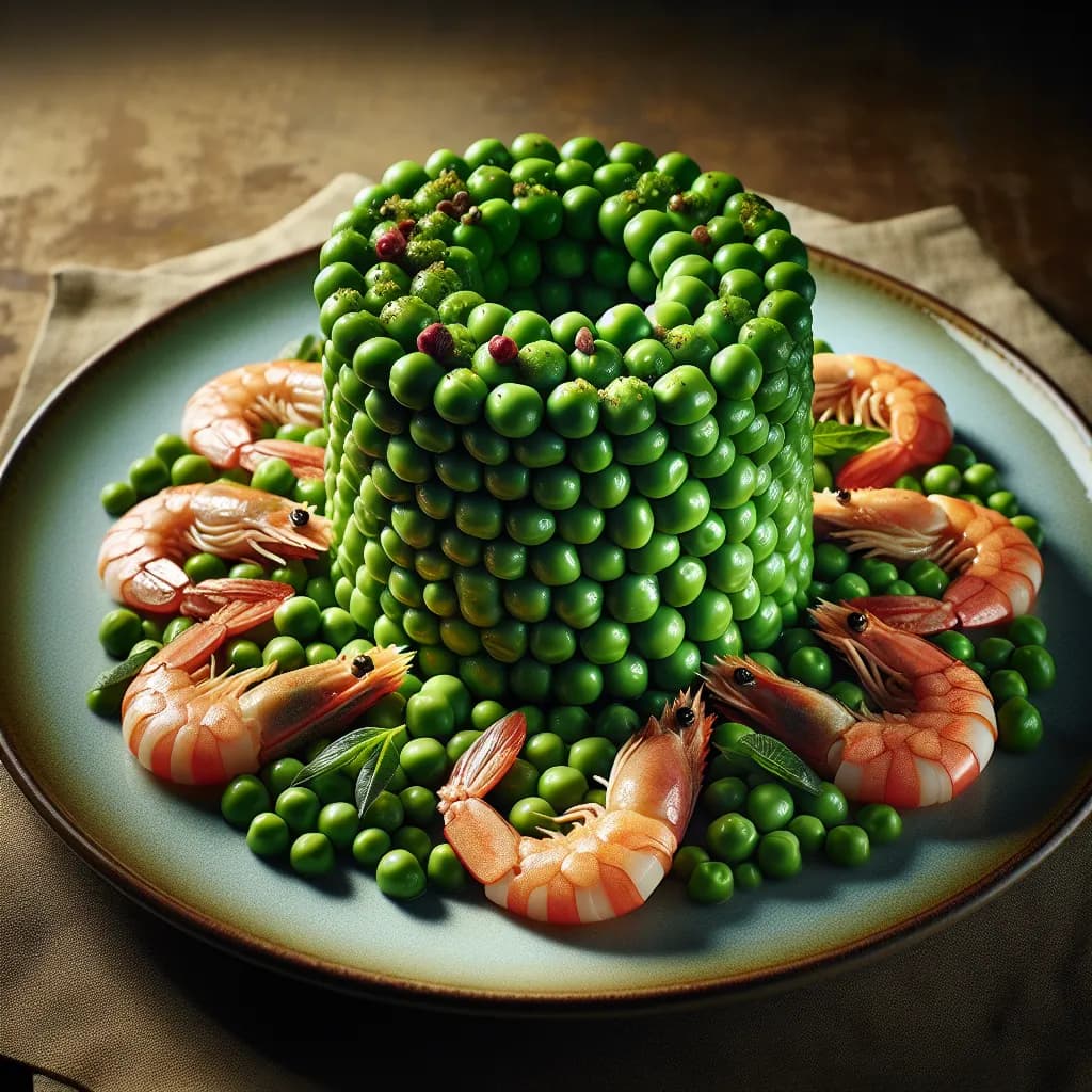 Cilindro ai Piselli con Gamberetti