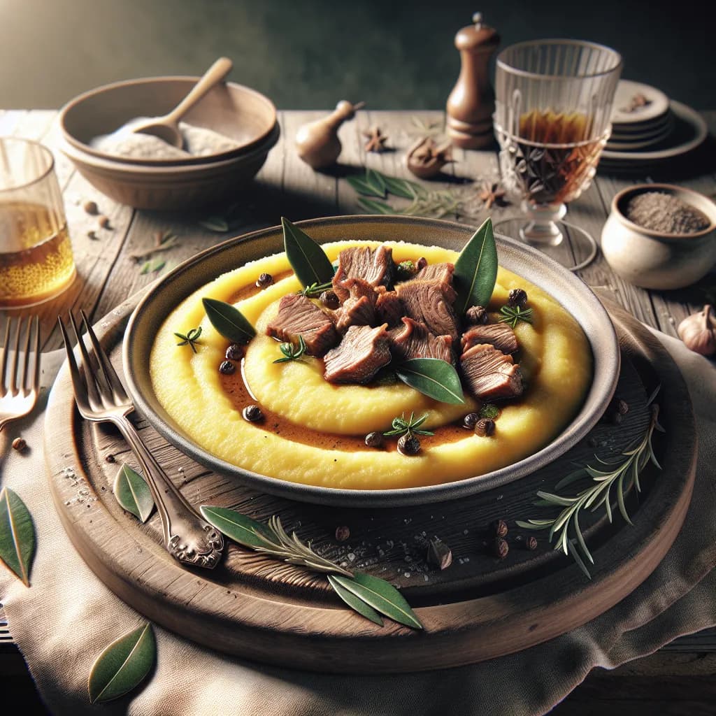 Cinghiale Brasato con Polenta