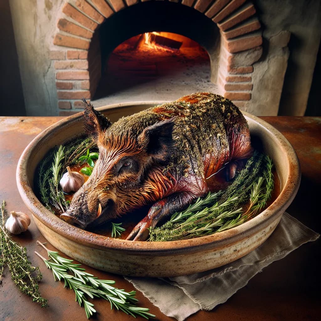 Cinghiale al Forno con Erbe Aromatiche