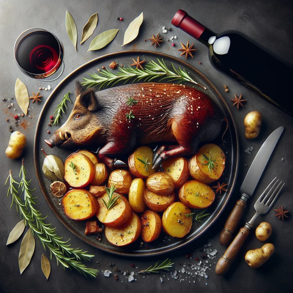 Cinghiale al Forno con Patate