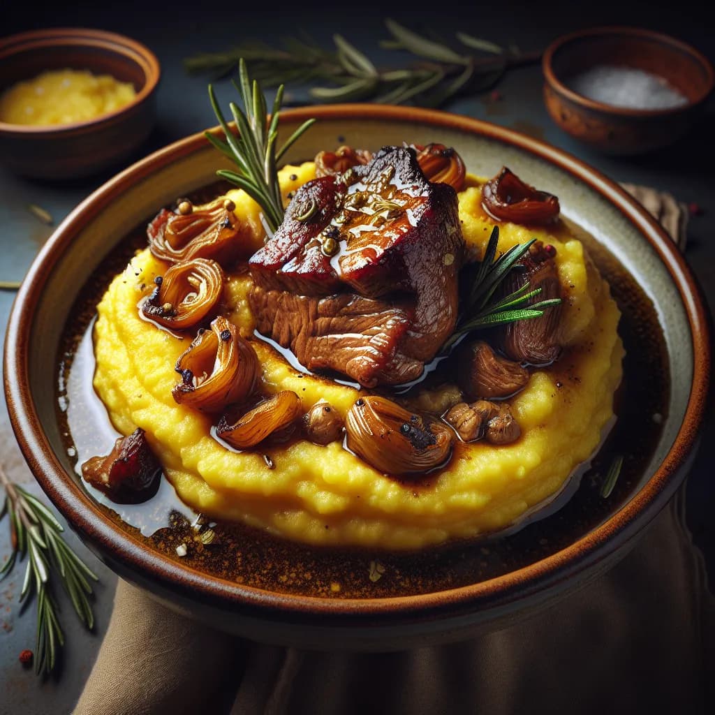 Cinghiale in Umido con Polenta