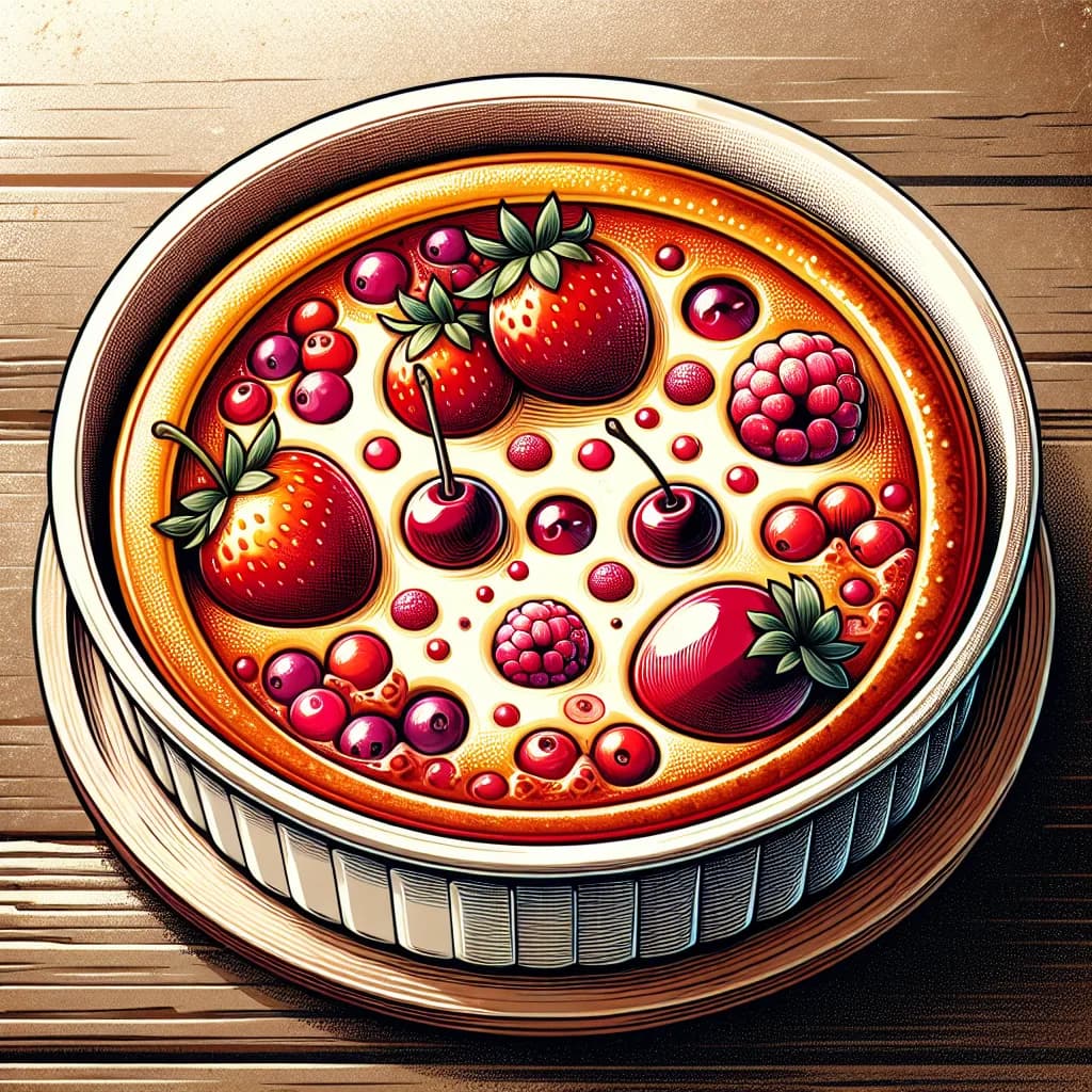 Clafoutis mixte de fruits rouges pour bébé