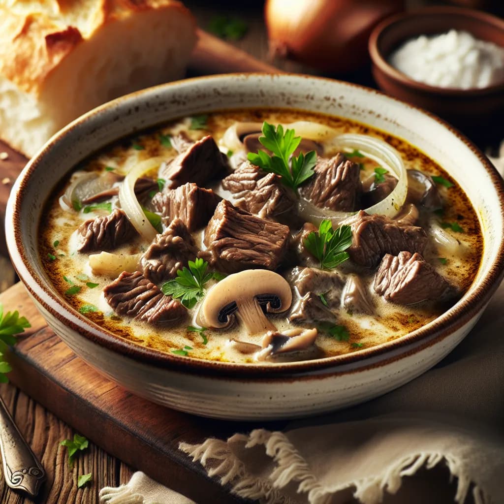 Classic Beef Stroganoff Soup