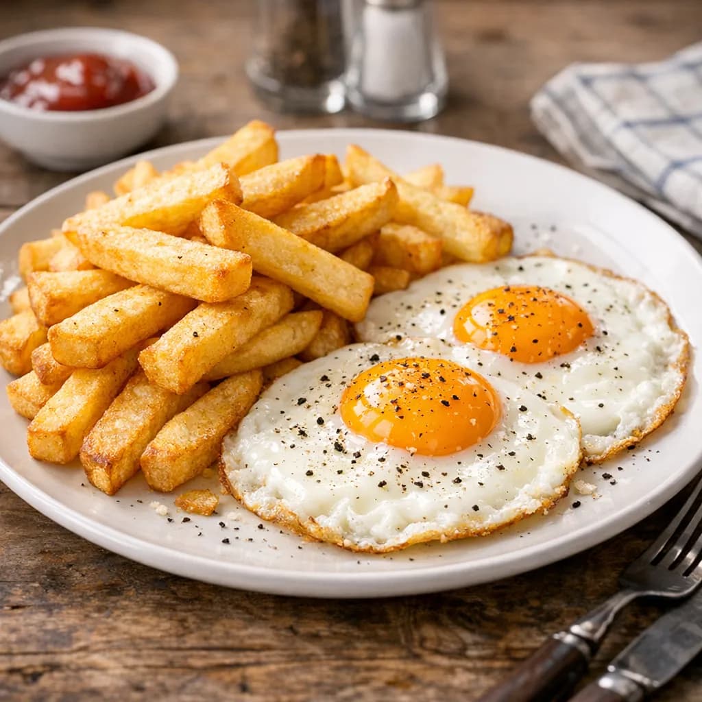 Classic British Egg and Chips