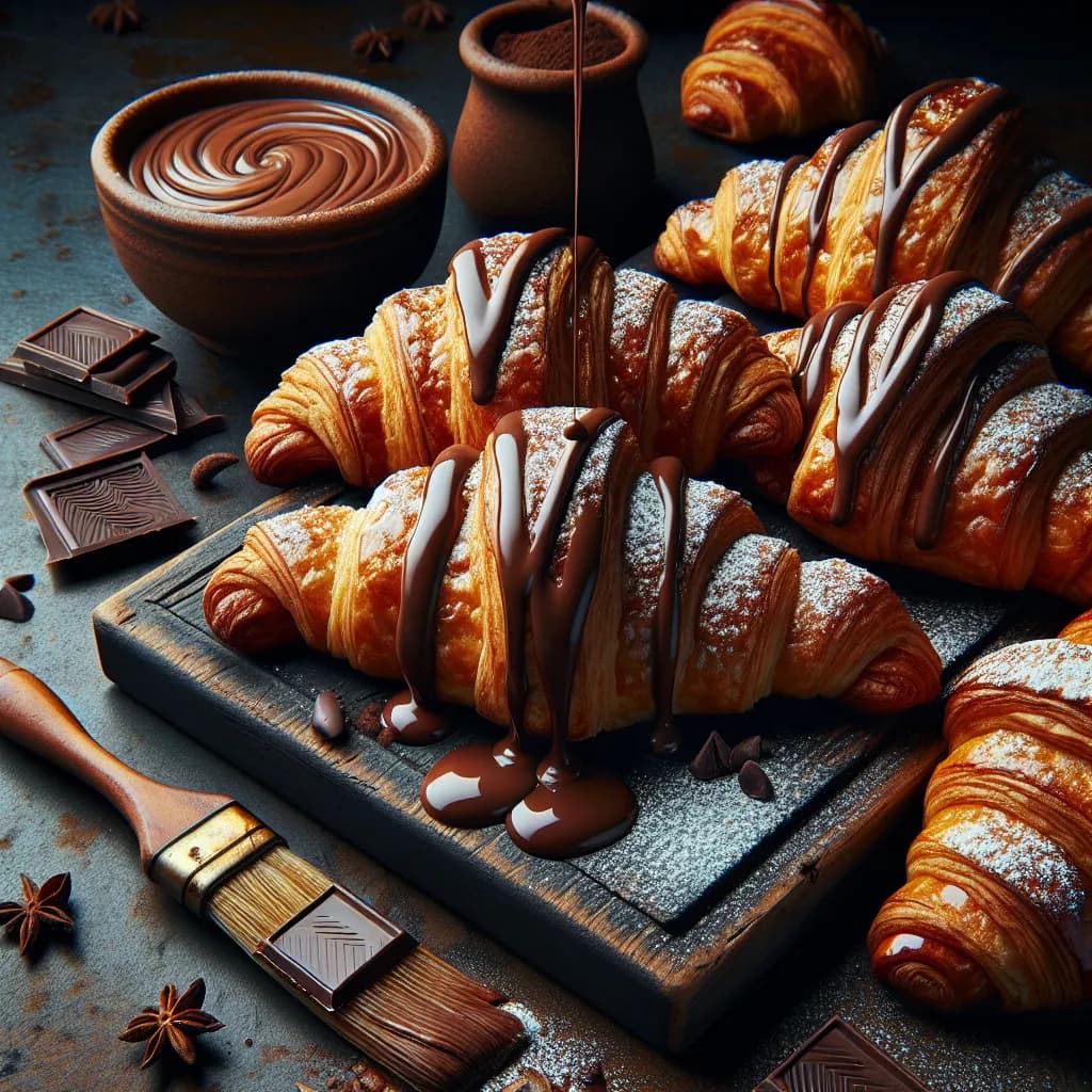 Classic Chocolate Covered Croissants