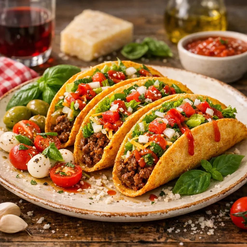 Classic Fried Corn Tortilla Tacos Italiano