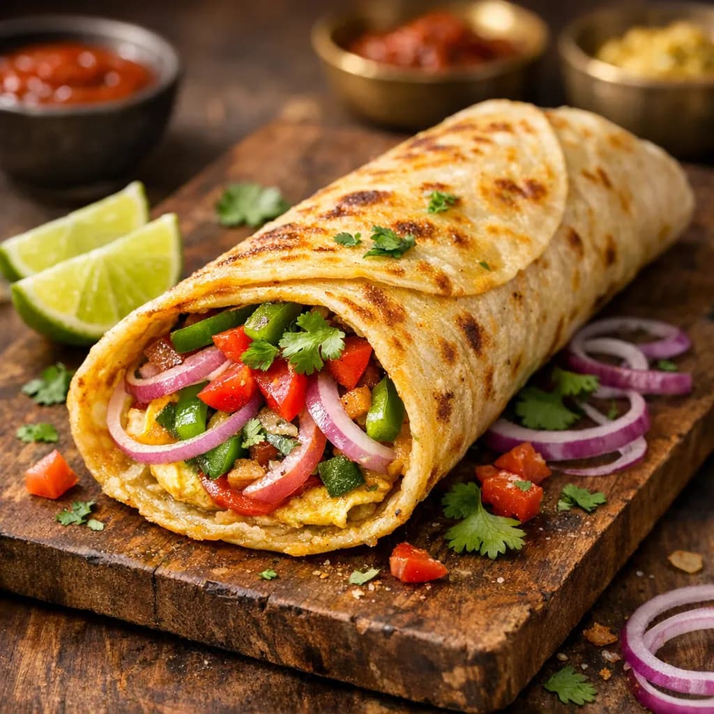 Classic Indian Egg Roll